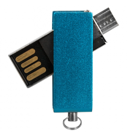 Elegancki pendrive z grawerem, niebieski